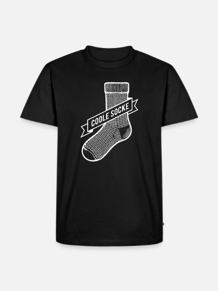 Coole Socke - Männer Premium Bio T-Shirt - Schwarz