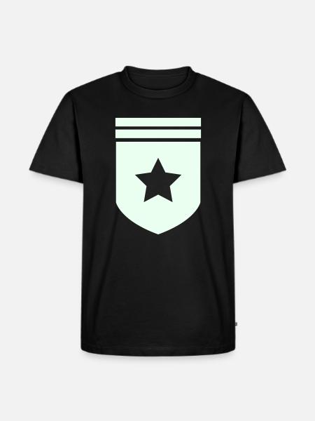 Abzeichen Stern - Männer Premium Bio T-Shirt - Schwarz
