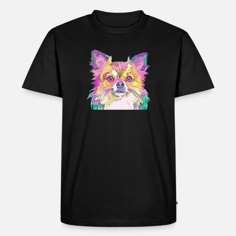 Bunter Hund - Männer Premium Bio T-Shirt - Schwarz
