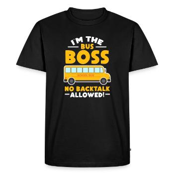 I'm the bus No backtalk allowed - Men's Premium Organic T-Shirt - black - Front - Nico (187cm)