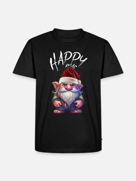 Glædelig jul nisser Jeg hader jul - Herre Premium økologisk T-shirt - sort