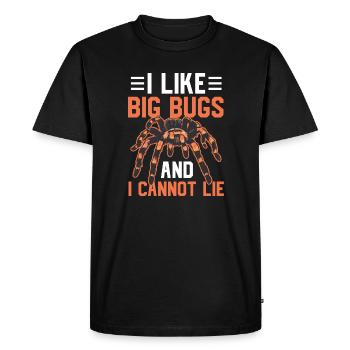 J’aime les grosses bestioles et je ne peux pas mentir - Arachnid Lover - T-shirt Premium bio Homme - noir - Devant - Nico (187cm)