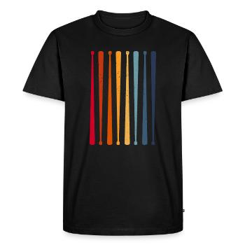 Baguettes de tambour rétro pour les amateurs de tambour - T-shirt Premium bio Homme - noir - Devant - Nico (187cm)