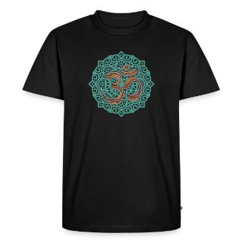 Om Mandala Yoga I symbole méditation de relaxation - T-shirt Premium bio Homme - noir - Devant - Nico (187cm)