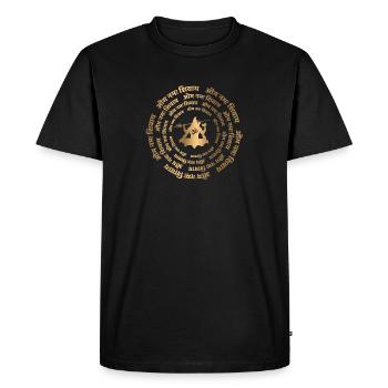 Shiva Sanskrit Or Om Namah Shivaya - T-shirt Premium bio Homme - noir - Devant - Nico (187cm)