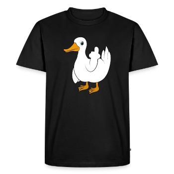 Drôle Canard Maléfique Canard Canard Vous - T-shirt Premium bio Homme - noir - Devant - Nico (187cm)