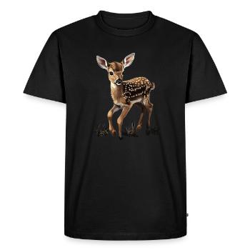 Forêt fauve Nature - T-shirt Premium bio Homme - noir - Devant - Nico (187cm)