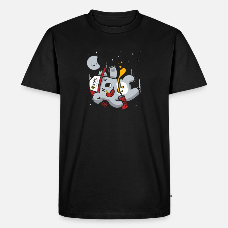 Schläfriger Koala oder betrunkener Dropbear? - Männer Premium Bio T-Shirt - Schwarz