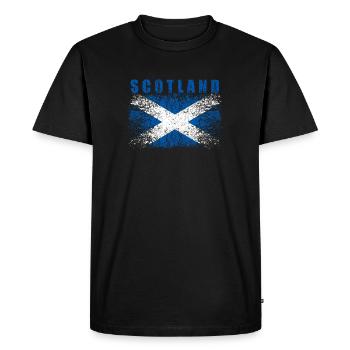 Ecosse drapeau 008 dessins ronds - T-shirt Premium bio Homme - noir - Devant - Nico (187cm)