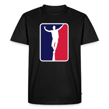 Chemise cool slackline haute corde avec logo sport - T-shirt Premium bio Homme - noir - Devant - Nico (187cm)