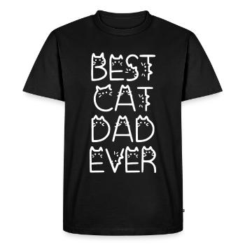 Meilleur Papa De Chat Jamais Drôle D’animal - T-shirt Premium bio Homme - noir - Devant - Nico (187cm)