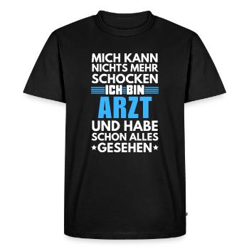 Non-shockable doctor - Men's Premium Organic T-Shirt - black - Front - Nico (187cm)
