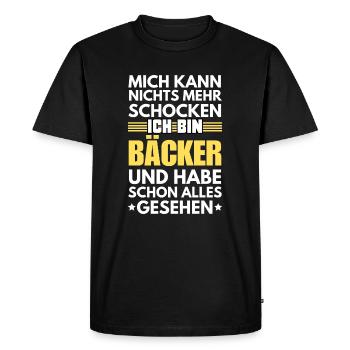 Boulanger non choquable - T-shirt Premium bio Homme - noir - Devant - Nico (187cm)