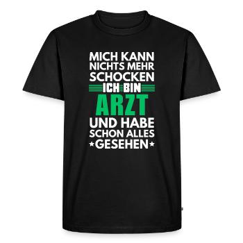 Non-shockable doctor - Men's Premium Organic T-Shirt - black - Front - Nico (187cm)