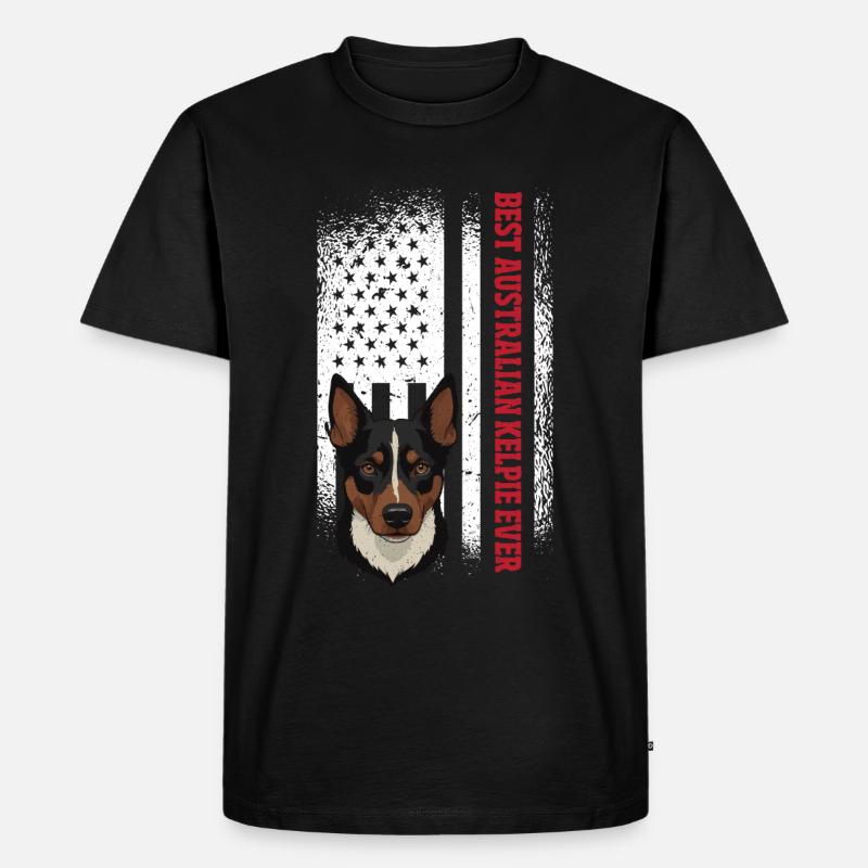 Kelpie-Hund-Geschenk - Männer Premium Bio T-Shirt - Schwarz