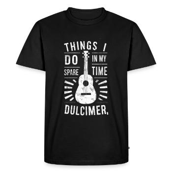Gift for dulcimer lover - Men's Premium Organic T-Shirt - black - Front - Nico (187cm)