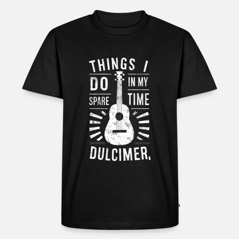 Gift for dulcimer lover - Men's Premium Organic T-Shirt - black