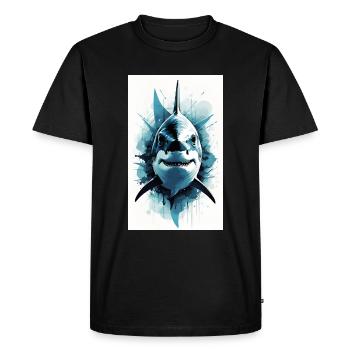 Shark | Great White Shark | Sea Creature | Fish - Men's Premium Organic T-Shirt - black - Front - Nico (187cm)