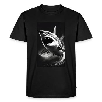 Shark | Great White Shark | Sea Creature | Fish - Men's Premium Organic T-Shirt - black - Front - Nico (187cm)