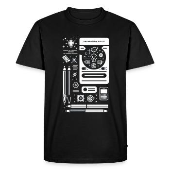Brainstorming Buddy 8 - T-shirt Premium bio Homme - noir - Devant - Nico (187cm)