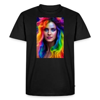 Néon Beauté 1 - T-shirt Premium bio Homme - noir - Devant - Nico (187cm)