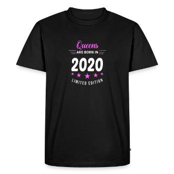 LES REINES NAISSENT EN 2020 - T-shirt Premium bio Homme - noir - Devant - Nico (187cm)