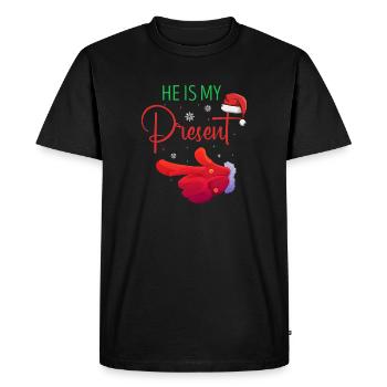 Il est mon mignon design de couples de Noël - T-shirt Premium bio Homme - noir - Devant - Nico (187cm)