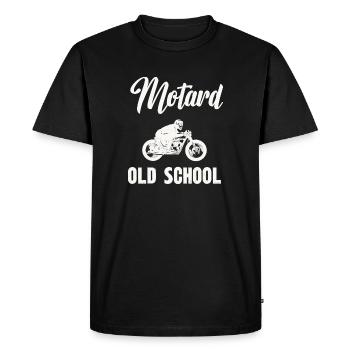 motard old school - T-shirt Premium bio Homme - noir - Devant - Nico (187cm)