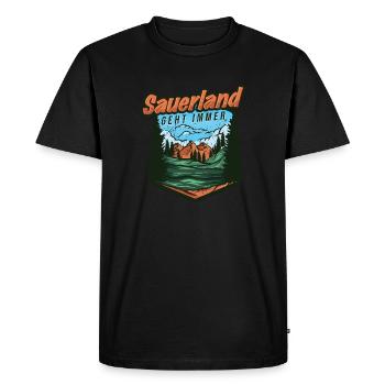 Sauerland va toujours Sauerland vacances NRW - T-shirt Premium bio Homme - noir - Devant - Nico (187cm)
