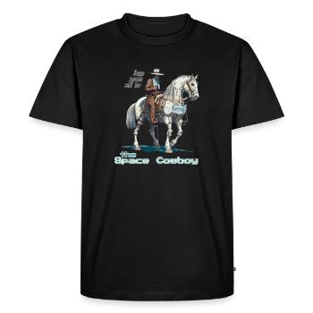 Space Cowboy - Men's Premium Organic T-Shirt - black - Front - Nico (187cm)
