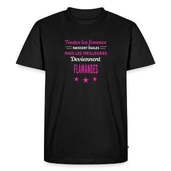 femmes naissent les meilleurs Flamandes - T-shirt Premium bio Homme - noir - Devant - Nico (187cm)