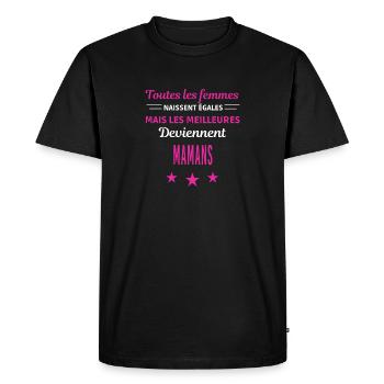 femmes naissent les meilleurs mamans - T-shirt Premium bio Homme - noir - Devant - Nico (187cm)