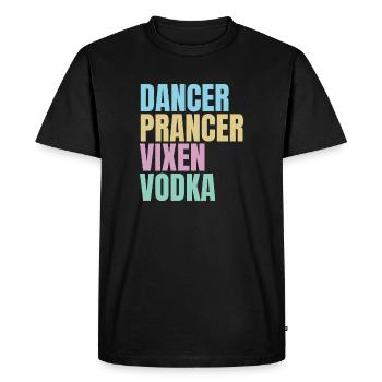 Funny drinking Christmas - Men's Premium Organic T-Shirt - black - Front - Nico (187cm)