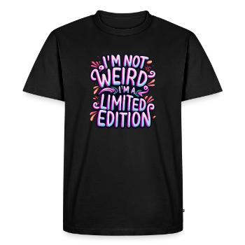 Je ne suis pas bizarre, je suis une édition limitée - T-shirt Premium bio Homme - noir - Devant - Nico (187cm)