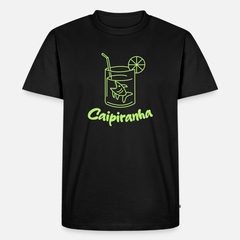 Caipiranha - Männer Premium Bio T-Shirt - Schwarz