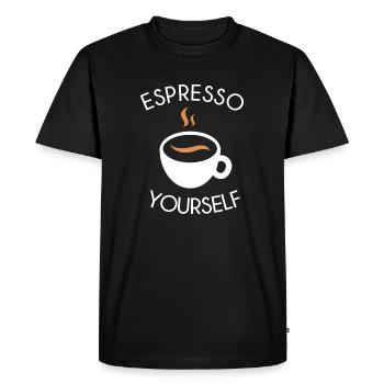 espresso vous-même - T-shirt Premium bio Homme - noir - Devant - Nico (187cm)