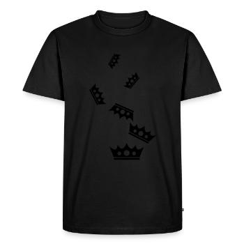 Icône Silhouette de couronne - T-shirt Premium bio Homme - noir - Devant - Nico (187cm)