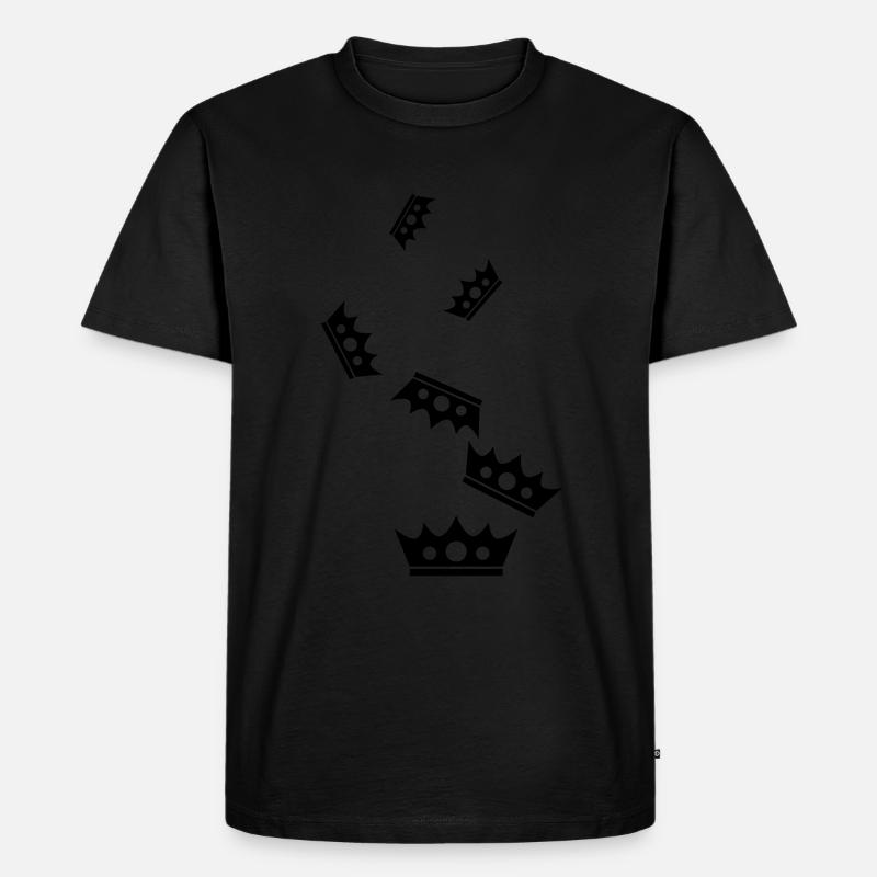 Krone Silhouette icon - Männer Premium Bio T-Shirt - Schwarz