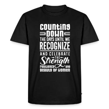Nous reconnaissons et célébrons la force et - T-shirt Premium bio Homme - noir - Devant - Nico (187cm)