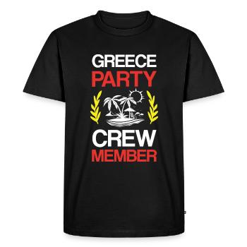 Greece Party Crew - Men's Premium Organic T-Shirt - black - Front - Nico (187cm)