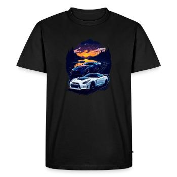 Voiture de sport classique - T-shirt Premium bio Homme - noir - Devant - Nico (187cm)