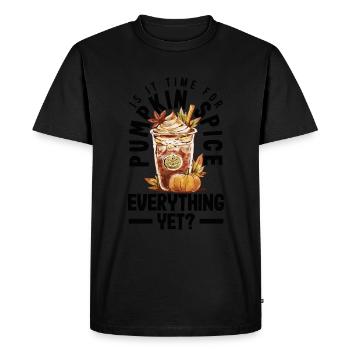 Is It Time Yet? Seasonal - Men's Premium Organic T-Shirt - black - Front - Nico (187cm)