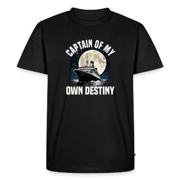 Capitaine de mon propre destin croisière vacances - T-shirt Premium bio Homme - noir - Devant - Nico (187cm)
