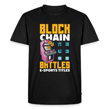 Crypto-monnaie Récompenses Gaming Blockchain Gamer - T-shirt Premium bio Homme - noir - Devant - Nico (187cm)