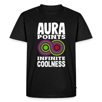 Aura Points Infinete Coolness Trendy Viral - Men's Premium Organic T-Shirt - black - Front - Nico (187cm)