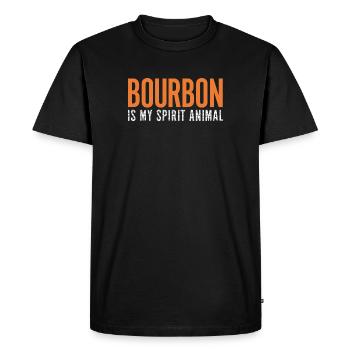 BourbonIs My Spirit Animal - Men's Premium Organic T-Shirt - black - Front - Nico (187cm)