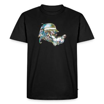 Chien avec des explosifs - T-shirt Premium bio Homme - noir - Devant - Nico (187cm)