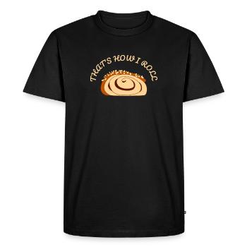 C'EST COMMENT JE ROULE - Funny Cinnamon Roll - T-shirt Premium bio Homme - noir - Devant - Nico (187cm)