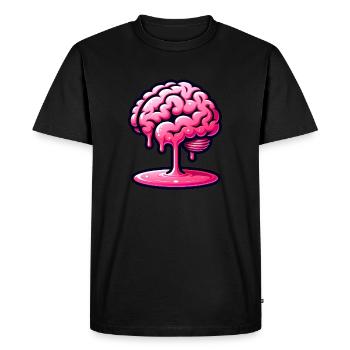 Brain Drain - Men's Premium Organic T-Shirt - black - Front - Nico (187cm)