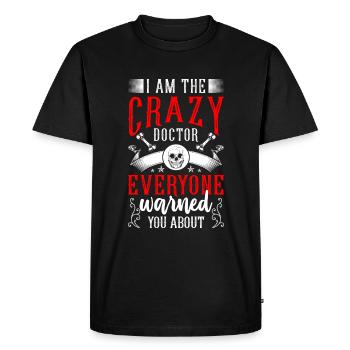 Médecin Hôpital Etudiants Médecins - T-shirt Premium bio Homme - noir - Devant - Nico (187cm)